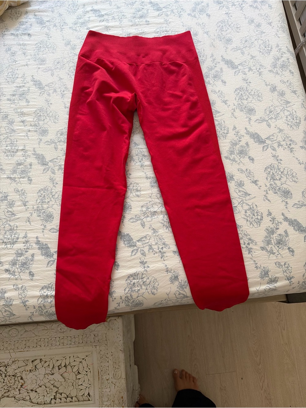 adidas Red Girls Stretch Leggings